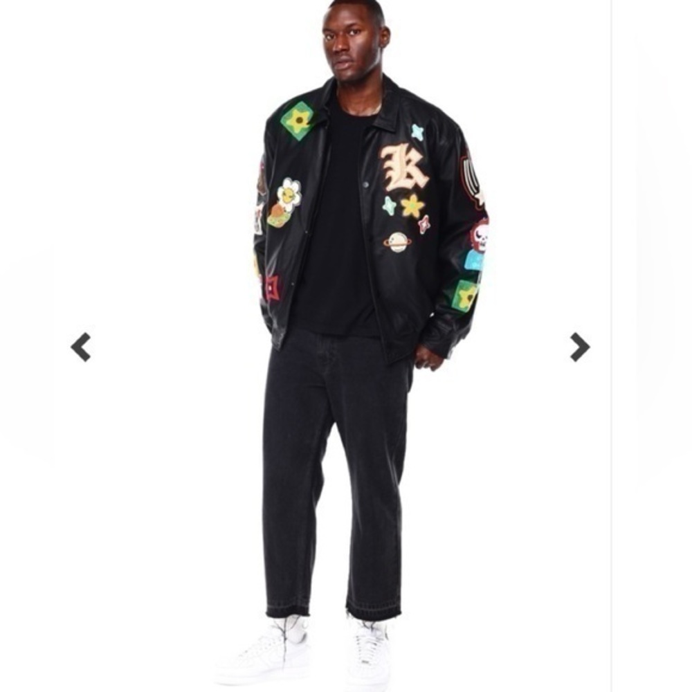 Kloud9 'Multiful Patches' Premium PU Leather snap button and pocket Jacket